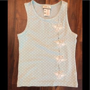 Matilda Jane Sz 4 spotted bird polka dot tank top